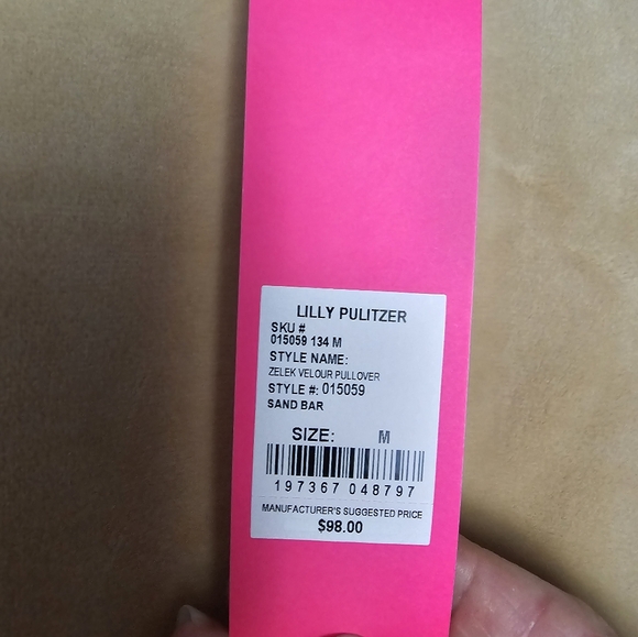 Lilly Pulitzer Zelek Velour Pullover - Picture 3 of 3